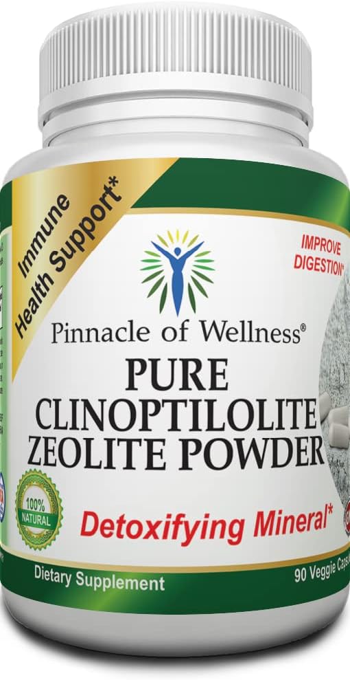 Pure Clinoptilolite Zeolit Powder - Detox Rengøring Kosttilskud - 90 kapsler