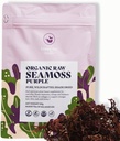 HAPPY FOX Organic Sea Moss Raw Purple - gør 75oz af Seamoss Gel Rich i Phytonutrients & Minerals, Certified non-GMO, Wildcrafted, Superfood - 100 gram taske