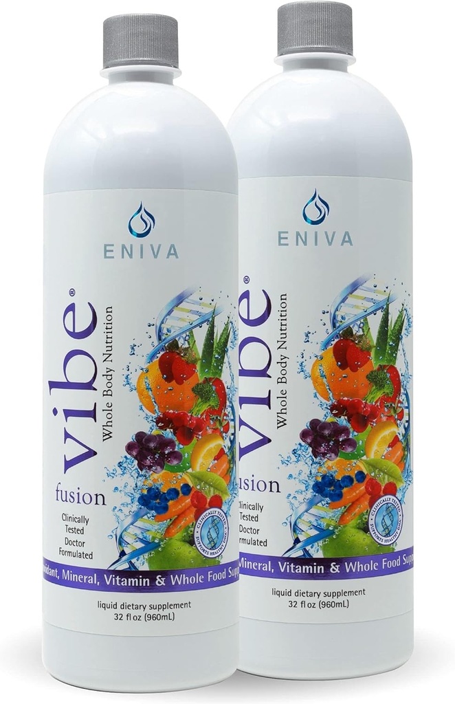 Eniva Vibe Fusion Daily Liquid Multivitamin and Mineral Supplement Elderberry Zink VIT C VIT D