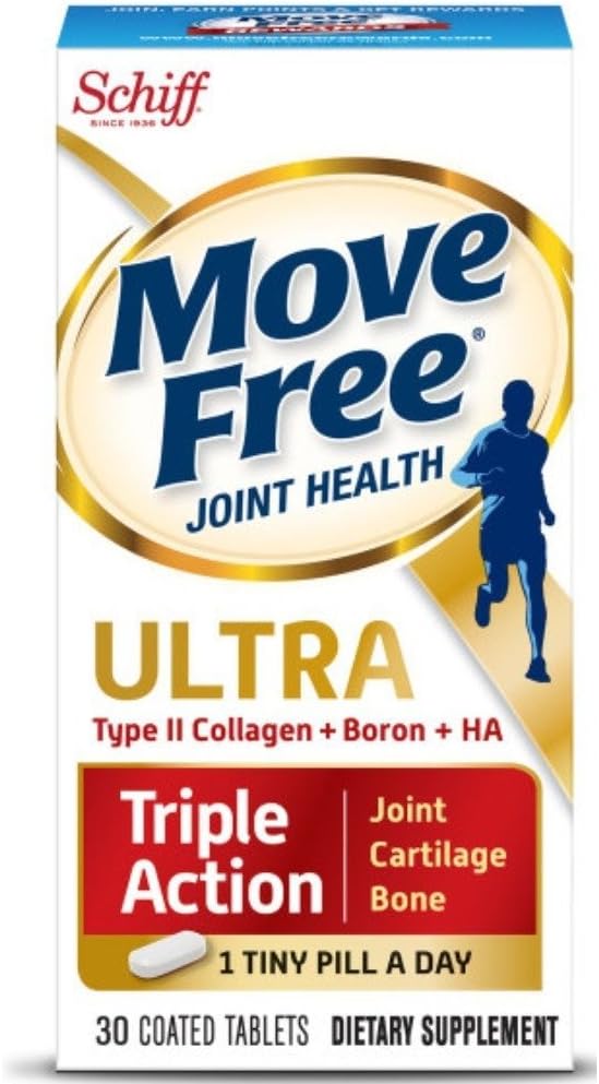 Flyt gratis Type II Collagen, Boron & HA Ultra Triple Action, fælles sundhed supplement, 1 Pill per dag til at fremme fælles, Cartiage, og ben sundhed, 30 Tæl