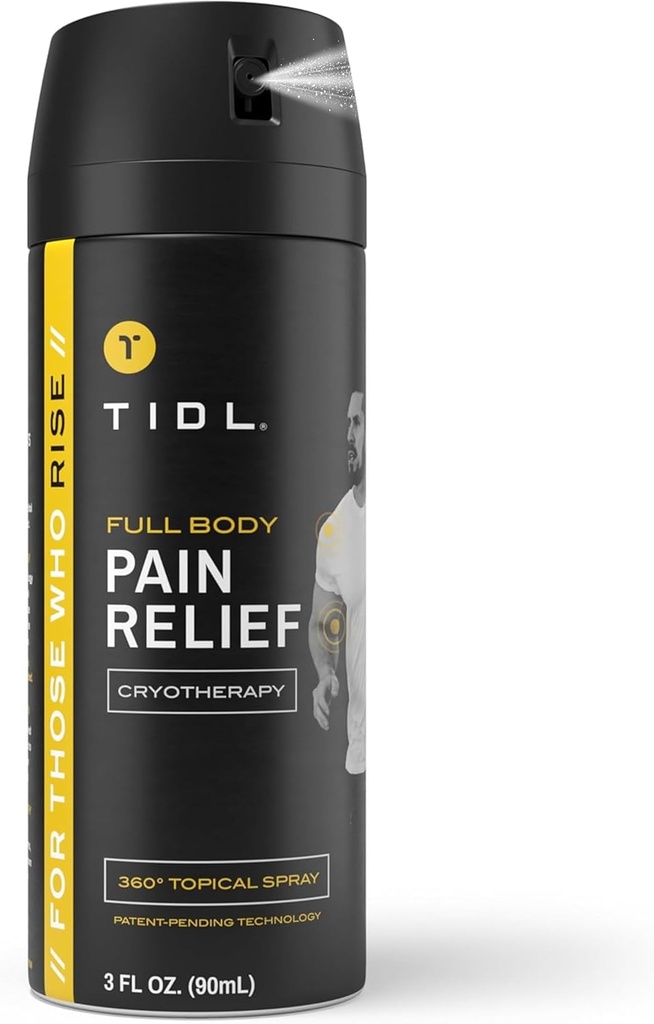 TIDL Crytherapy smertestillende spray, 3 Oz, målgruppen Neck Pain, Joint & Muscle Pain Relief, Organisk, Plantbaseret menthol, Instant Cooling for Gigt, Tilbage & Knee Pain