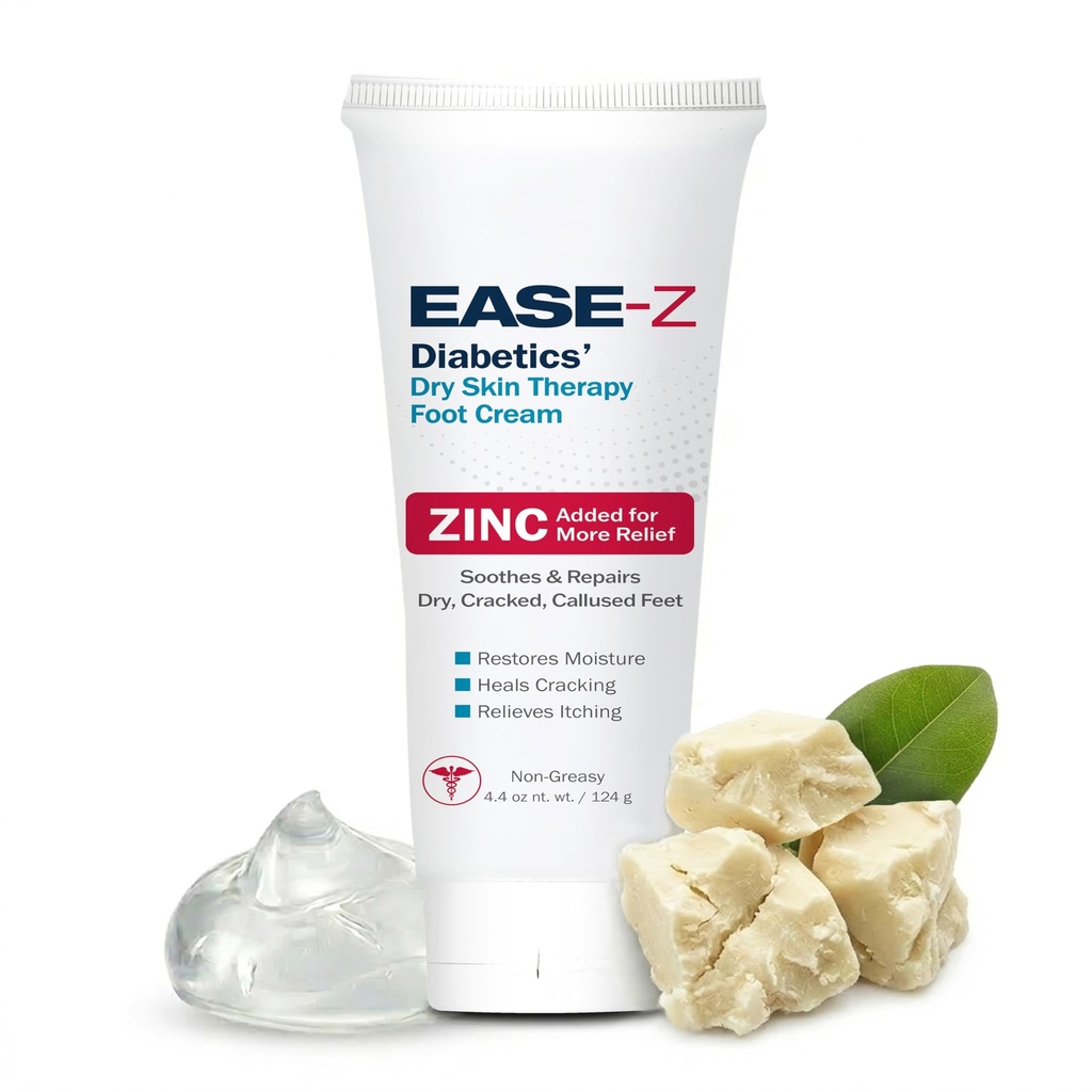 Diabetic Foot Cream. Klinisk Proven Ingredienser og ZINC Relieve Tør, Cracked, Kaldte Fødder og hænder. Lindrer smerte og afbrænding. Shea Butter fugter. Fast- Fungerende, Long- Lasting. 4.4 oz.