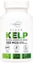 Type Zero Clean Kelp Jod Tablets (60 Servering, 325 MCG Per Servering) - Naturlig kilde til jod fra Sea Kelp, Non- GMO, Gluten Free