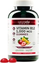 NatureWise Vitamin B12 Gummies for voksne, 1000 mcg - Strawberry Lemon Flavor - Understøtter Daglig energi, Mental Klarhed, Kognitiv funktion - Vegan, Gluten- Free, Non- GMO - 180 Greve [3-måned Tilgang]