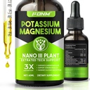 Kalium Magnesium Drops - 500 mg Magnesium Kalium supplement, høj- Absorption supplement for ben kramper, ben & immunforsvar med calcium, vitamin D3 og zink