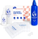 Ear Care Bundle - Inkluderer Ear Drops, Ear Wash & Silicone Ear Plugs - for svømmere, Atleter, Dykkere, Rejsende - Ear Care produkter til mænd, kvinder, børn og voksne - Bedste Svømmegave