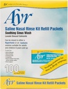 Ayr Saline Nasal Rinse Kit Refill Pakninger, 100- Grev Pakninger (pakke med 2)