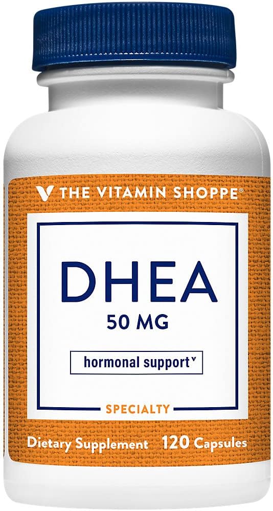 Den Vitamin Shoppe DHEA 50MG, Hormonal og sund aldring støtte til både mænd og kvinder, en gang dagligt (120 kapsler)