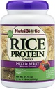NutriBiotic – Mixed Berry Rice Protein, 1 Lb 5 Oz (600g) | Low Carb, Keto-Friendly, Vegan, Raw Protein Powder | Grown & Processed Without Chemicals, GMOs or Gluten | Easy to Digest & Nutrient-Rich