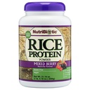 Nutribiotika - blandet berry ris protein, 1 Lb 5 Oz (600g) Name 124; Lav Carb, Keto- Friendly, Vegan, Raw Protein Powder