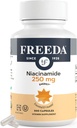 Freeda Niacinamid - Vitamin B3 Niacinamid 250 mg - Vegetarisk No Flush Niacin Formel - B3 Vitamin Niacinamid Supplement - Niacin Flush Free Niacin Supplement Vitamin B3 Nicotinamid, 500 Kapsler