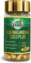Zandu Ashwagandha Gold Plus, Lavet med guld, Ashwagandha, Safed Musli, Shilajit & Andre ayurvediske ingredienser, Hjælper til Boost Stamina, Styrker Immunitet, 60 Caps