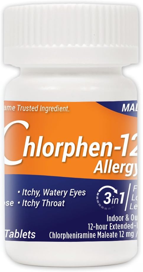 Chlorpheniramin Maleate Extended Release, 12 Mg, 60 tabletter