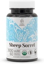 Får Sorrel USDA Organic 60 Kapsler Buddha 124; Circulatory system, High- Potency Natural Supplement Budha 124; Certified Organic Vegetar Capsules and Organic Sheep Sorrel (Rumex Acetosella) Tørret urt (60 Kapsler)