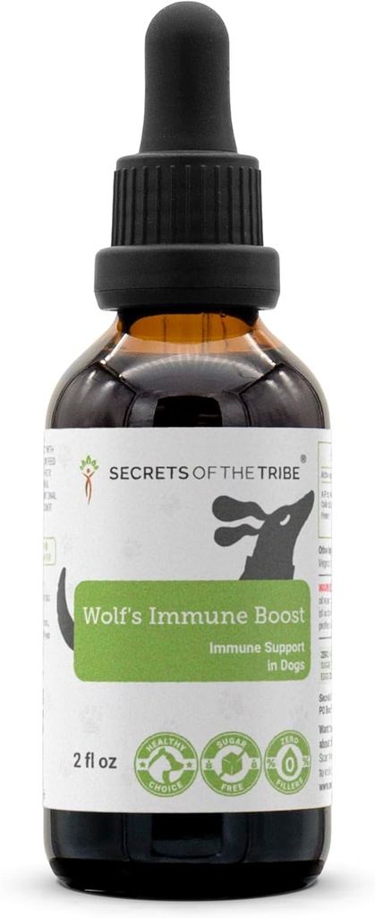 Wolf's Immune Boost | Natural Herbal Dietary Supplement for Dogs | Immune Support in Dogs | Alcohol-Free Extract, Elder Flowers, Calendula, Dandelion Root, Lemon Balm, Fennel 2 oz