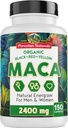 Organic Maca Root Capsules for Women & Men 2400mg per servering - 150 Pills Black, Red, Gul Maca Supplement - Gelatinized Macaroot, Non- GMO, Vegan af Peruvian Naturals