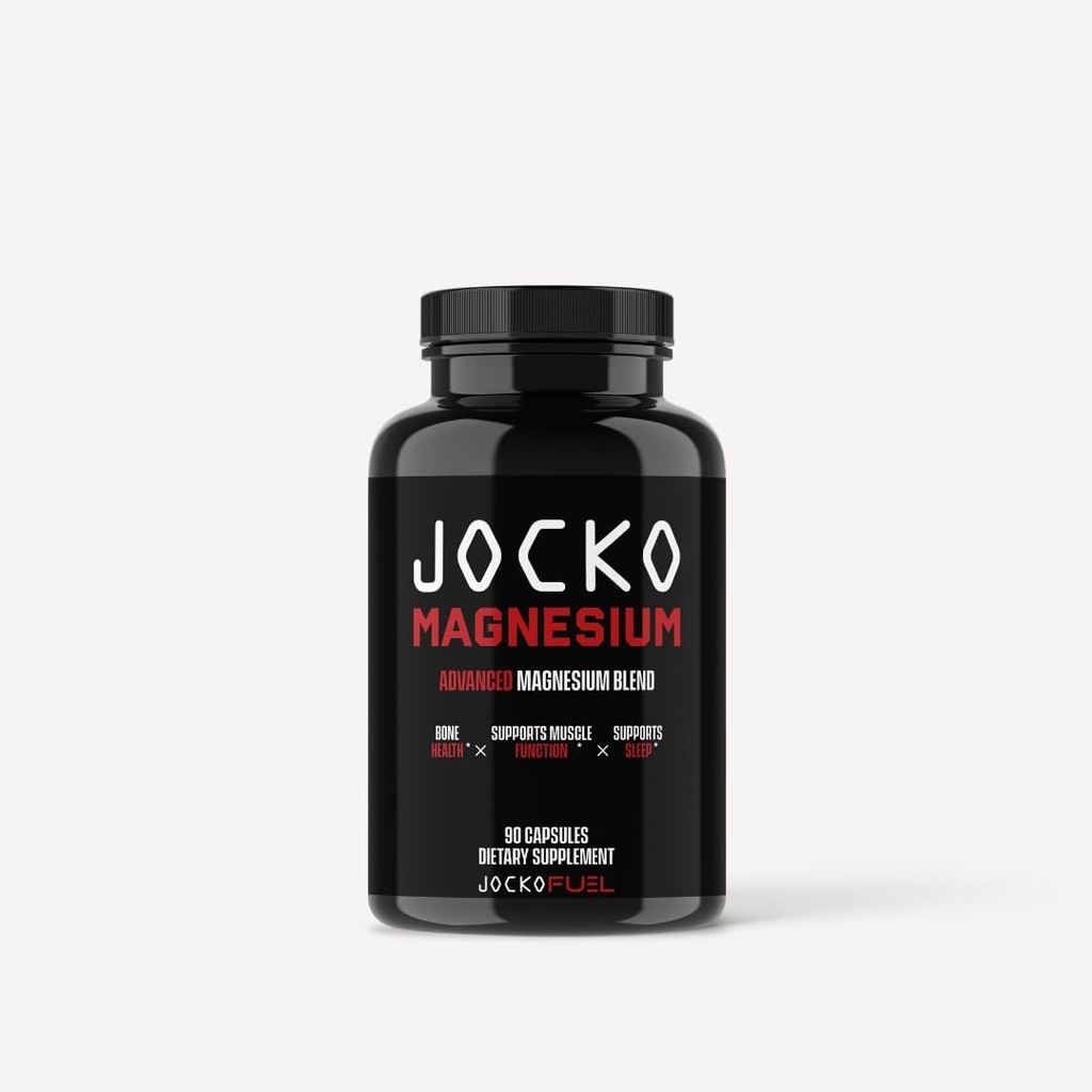 Jocko Fuel Magnesium Complex Supplement - Magnesium Glycinat, Citrate, & Taurate Kapsler Kosttilskud til Muscle Recovery & Afslapning, Heart, Nerve, Ben Support, & Sleep 30- Day Supply
