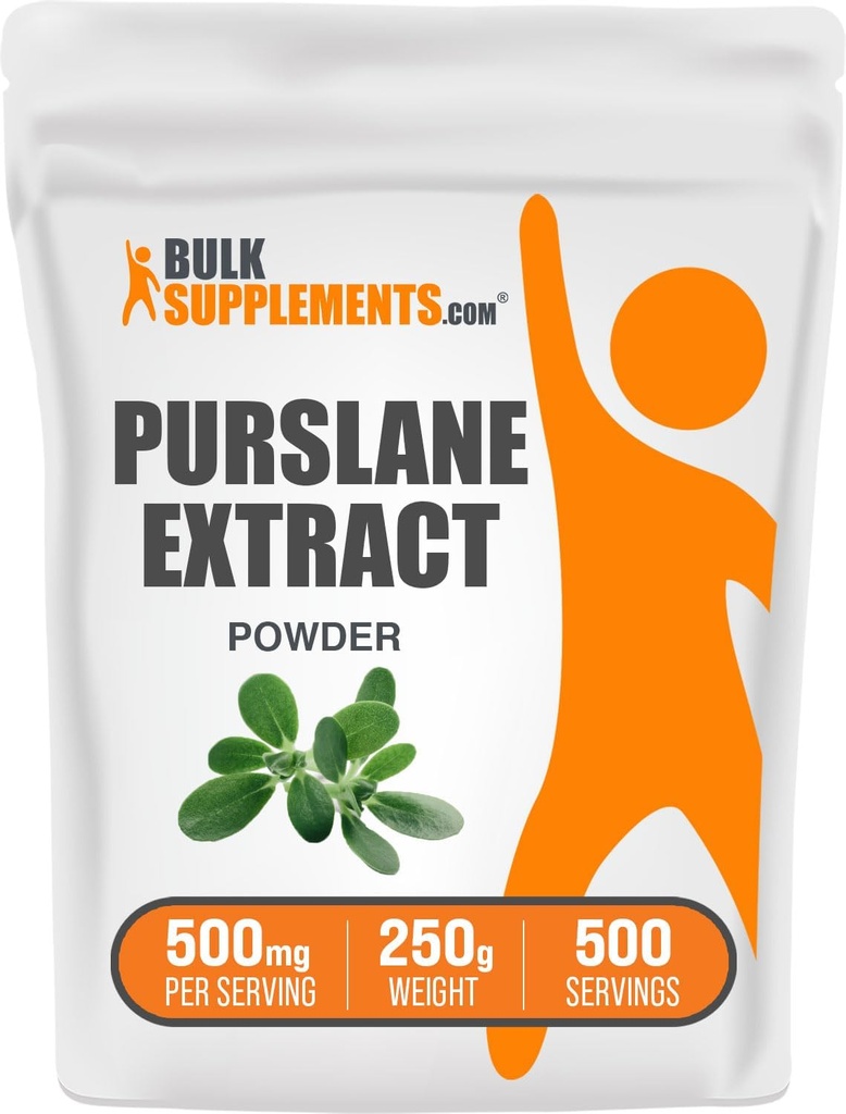 Bulkadditions.com Purslane Extract Powder - Portulaca Oleracea Extract, Purslane Supplements - from Purslane Herb, Gluten Free, 500mg per Serving, 250g (8.8 oz) (Pack of 1)