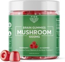 FIOR Mushroom Gummy Total 10 Mushroom Blend Supplement, 60 Greve, 10 Mushroom Complex, Lions Mane, Chaga, Cordyceps, Reishi Extract, Mushroom Supplement Mushroom Gummies