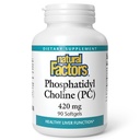 Naturlige faktorer - Phosphatidylcholin (PC) 420mg, understøtter sund leverfunktion, 90 Soft Gels