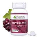 EZ smelter opløselig resveratrol Supplement 150 mg, sukkerfri, 1- måned Supply - 1 pakke