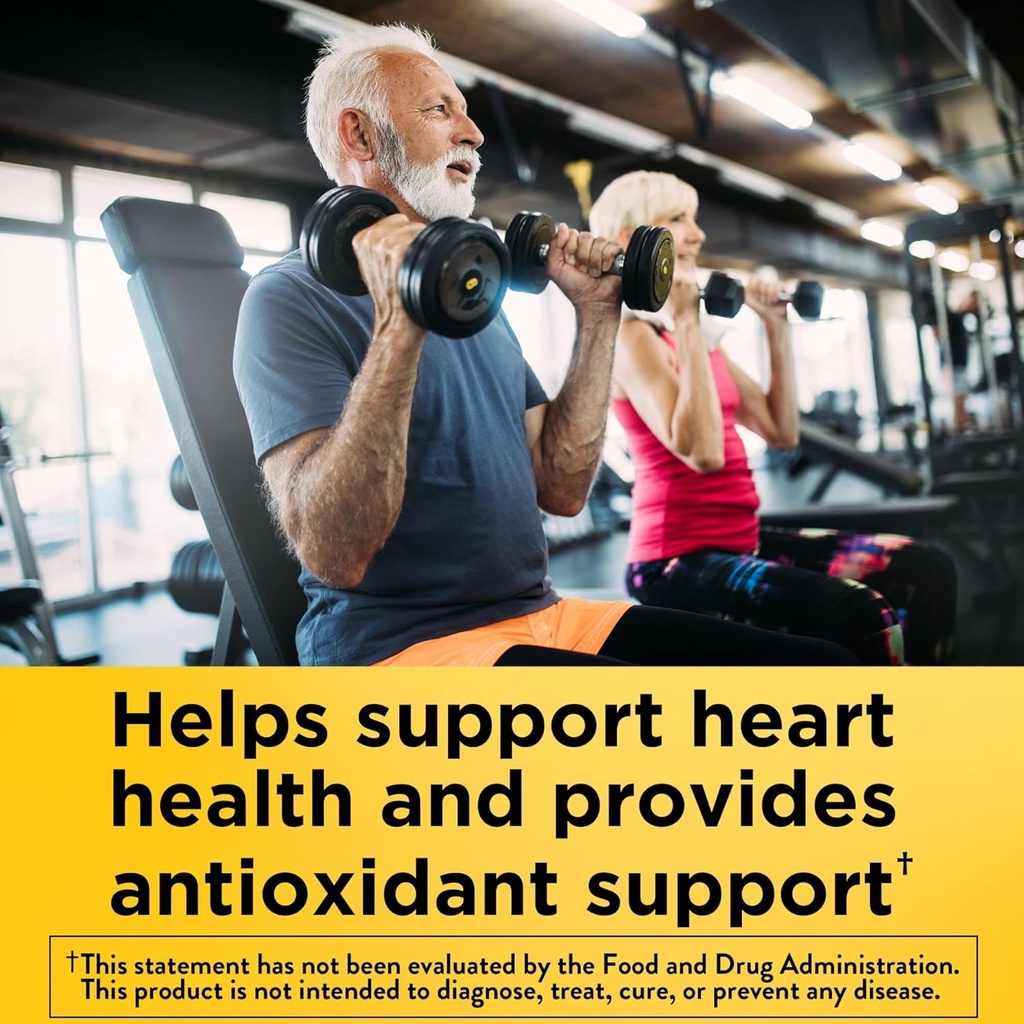 Nature Made CoQ10 100mg med Black Pepper Extract for Enhanced Nutrient Absorption, Kosttilskud til Heart Health Support, 30 Softgels, 30 Day Supply (pakke med 2)