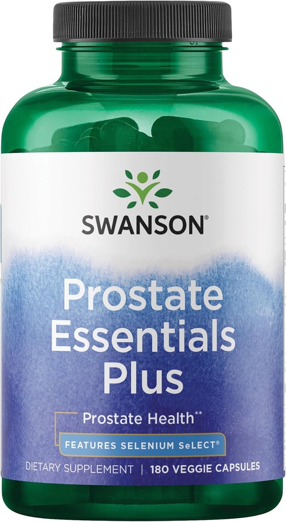 Swanson Prostate Plus - Natural Supplement for mænd fremme sund urinarisk Tract Flow '&' Frekvens - Støtte Samlet Prostate Sundhed - (180 Veggie kapsler)