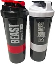 Generisk Protein Shaker Flaske - ShakePro16oz BPA- Free Shaker Flaske med blad-bevis opbevaring for pulver / piller - Ideel til gym og fitness