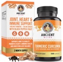 Turmeric Curcumin with Ginger & Bioperine, Turmeric Curcumin with Black Pepper & Raw Ginger Root Powder Capsule Supplement by Ancient Bliss (120 Capsules)