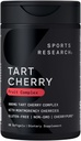 Sportsforskning Tart Cherry Kapsler - Lavet af Montmorency Tart Cherries - Non-GMO & Gluten Free - 60 flydende bløddele