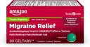 Basic Care Migræne Relief Geltabs til Allevaate Migræne Symptomer, Acetaminophen, Aspirin (NSAID) og Koffein, 80 Tæl