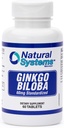 Ginkgo Biloba 60 mg by Natural Systems 60 Tablets - Gingko Biloba Powder Brain Supplement - Ginkgo Biloba Koncentrationstilskud - Memory Vitaminer til mænd og kvinder - Boost Energy Kosttilskud