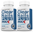 Begrundede laboratorier (2 Pack) Clear Nails Plus Max Pills 40 Millioner CFU Probiotiske Understøtter stærke sunde hår Hudens negle 120 Kapsler