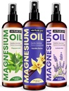 Venture Pal 100% Pure Magnesium Oil Spray med Vanilla Butter, Hurtig Absorption, Mindre Sting, Ultra- lindring til søvn & Muskel Afslapning, Syv (Big 8 oz) Mineraler
