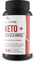 3X Livstid Keto + ACV Cleanse - Keto Detox Cleansering for fuld Krop - 90 dages levering - Hjælp Reducere Belly Bloat w / Psyllium fordøjelsesstøtte - Promote Energy & Focus - Keto Detox Cleanser