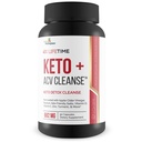 3X Livstid Keto + ACV Cleanse - Keto Detox Cleansering for fuld Krop - 90 dages levering - Hjælp Reducere Belly Bloat w / Psyllium fordøjelsesstøtte - Promote Energy & Focus - Keto Detox Cleanser