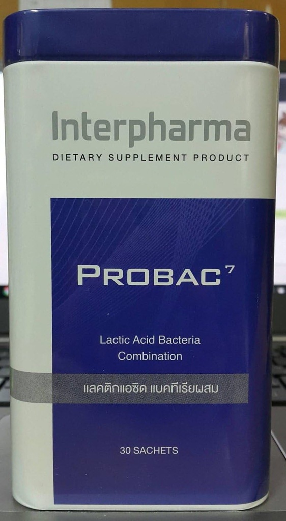 7 Kosttilskud Produkt (6 Prebiotika + 1 Probiotisk) Mælkesyrebakteriekombination (2g x 30breve)