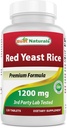 Bedste Naturals Red Yeast Rice 1200 mg (ikke- GMO) 120 tabletter - Ikke bestrålet, Citrinfri