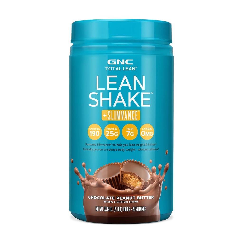 GNC Total Lean Lean Shake + Slimvance Koffein Free - Chokolade Peanut Butter (20 Servere)