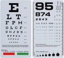 NOYOC 2 Pack Pocket Eye Chart, 2 i 1 Snellen & Rosenbaum Chart, 6.5x3.5 Tommer, håndholdte dobbelt sidet plast lav Vision Card for Eye Exams (2 Pack 6 Feet)