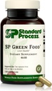 Standard Process SP Green Food - Hel Food Metabolisme, Cholesterol, Toxin, og Lever Support med Alfalfa, Boghvede, Barley, Brussels spirer, og Kale - Vegetarisk, Gluten Free - 150 Kapsler