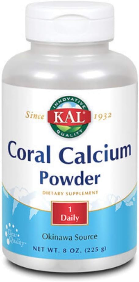 KAL Coral Calcium Powder 1000 mg Tablets, Unflavored, 8 Ounce