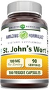 Amazing Formulas St. John's Wort Supplement (Hypericum Perforatum Extract) | 700 Mg per Serving | Veggie Capsules | Gluten Free | Non-GMO | Made in USA (1 Pack | 180 Count)