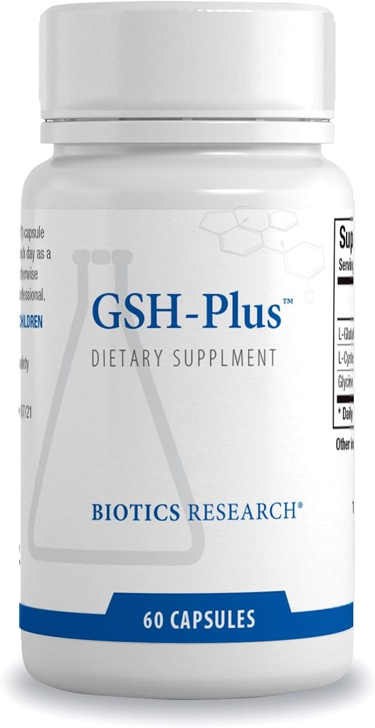 Biotics Research GSH Plus 150 milligrams Glutathione Plus NAC and Glycine, Strong Antioxidant, Supports Liver Health, Cellular Health 60 Capsules