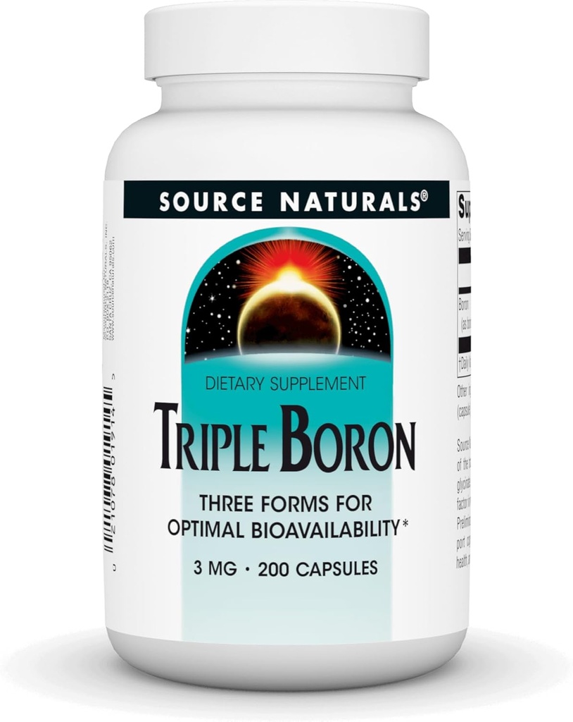 Source Naturals Triple Boron, Three Forms for Optimal Biotilgængelighed * 3 mg - 200 kapsler