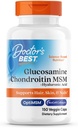 Doctor 's Best Glucosamin Chondroitin MSM + Hyaluronsyre med OptiMSM Feeding Biocell Collagen, Joint Support, Non- GMO, Gluten & Soy Free, 150 Caps