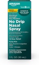 Basic Care No Drip Svær 12 timers nasal dekongestant pumpe Mist, Steroid Free, Maksimal styrke Plus menthol 1 fl oz (pakke med 1)