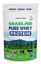 Opportuniteas Grass Fed Whey Protein Powder Concentrate - 1 Ingredient - Pure Protein Supplement for Drikke, Smoothie, Ryst, Madlavning & Bagning - Ikke GMO, Hormonfri & Gluten Free - 1 Pund