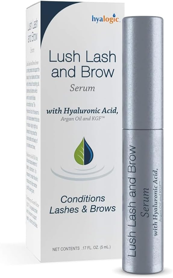 Hyalogisk HA Lush Lash og Brow Serum med Hyaluronsyre, Argan Oil og KGF ™ til Lass & Brows Conditioning - 0.17 Ounce