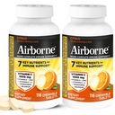 Airborne Citrus Chewable Tablets, 116ct (2 Pack) | Immune Support Supplement with 1000mg Vitamin C + Vitamins A, D, E, Zinc,Selenium, & Manganese | Herbal Blend | Gluten Free